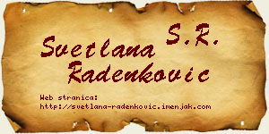 Svetlana Radenković vizit kartica